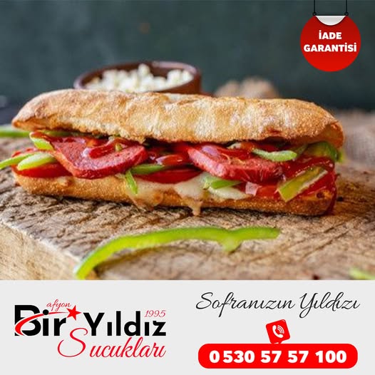 Afyon Bir Yıldız Sucukları ile Sucuklu Sandviç Lezzeti Kapınıza Geliyor